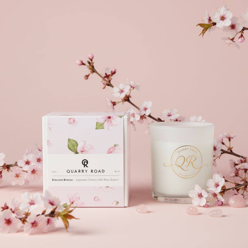 Blossom Breeze - Cherry Blossom with Rose Quartz Cystals