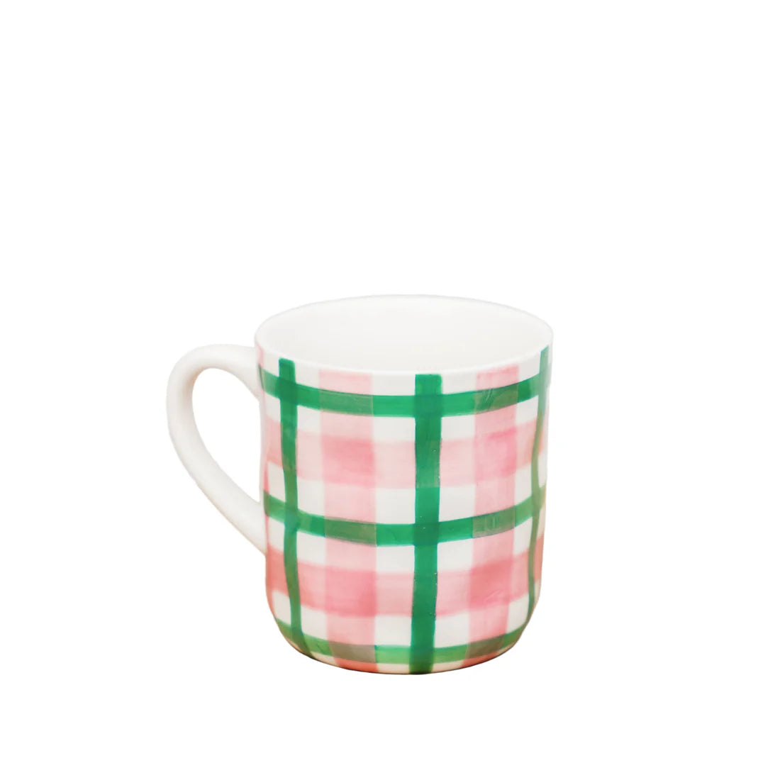 Mug - Pink & Green Gingham