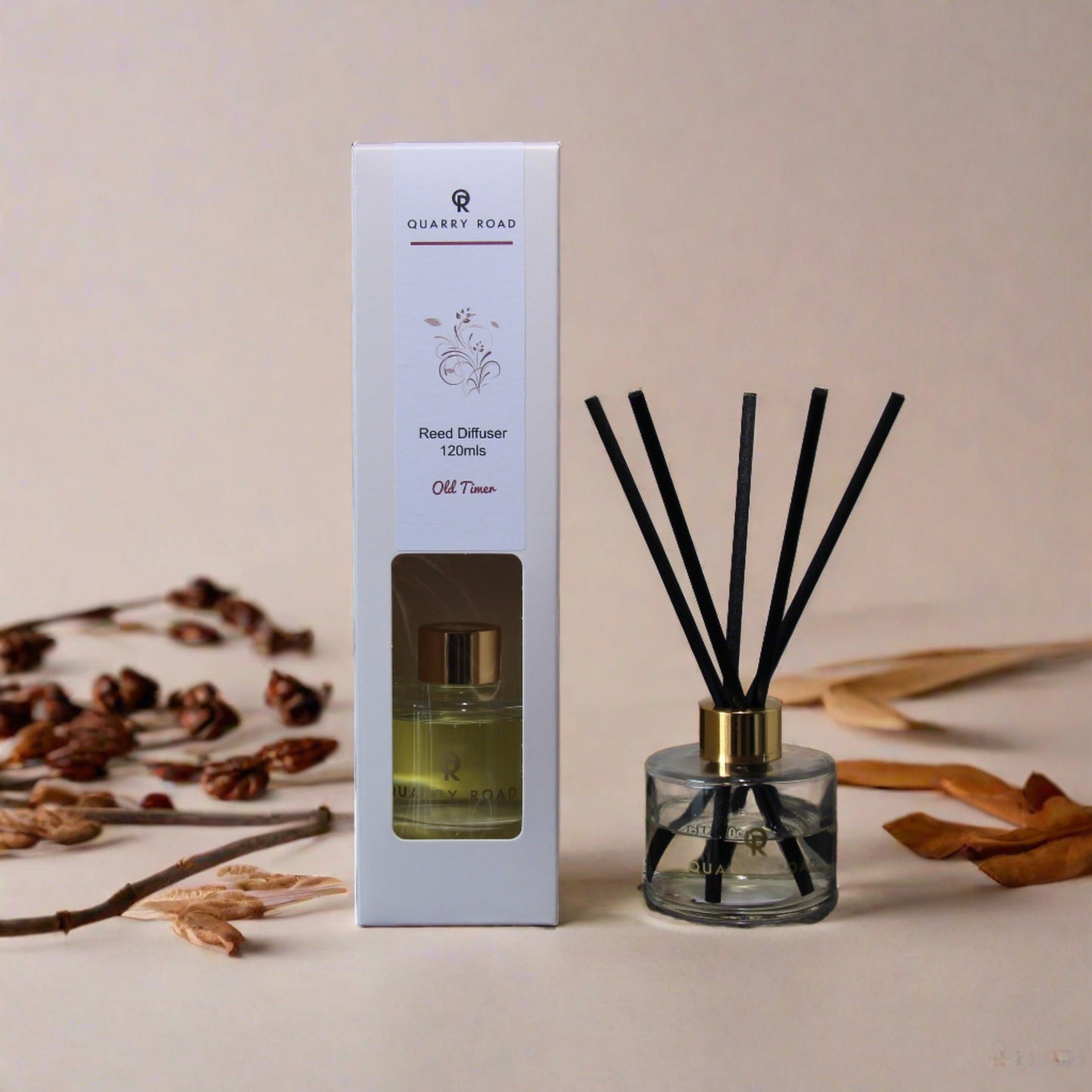 Quarry Road Reed Diffuser. OLD TIMER. Lovely scent of mandarin, orange, amber, musk and patchouli. $34.95