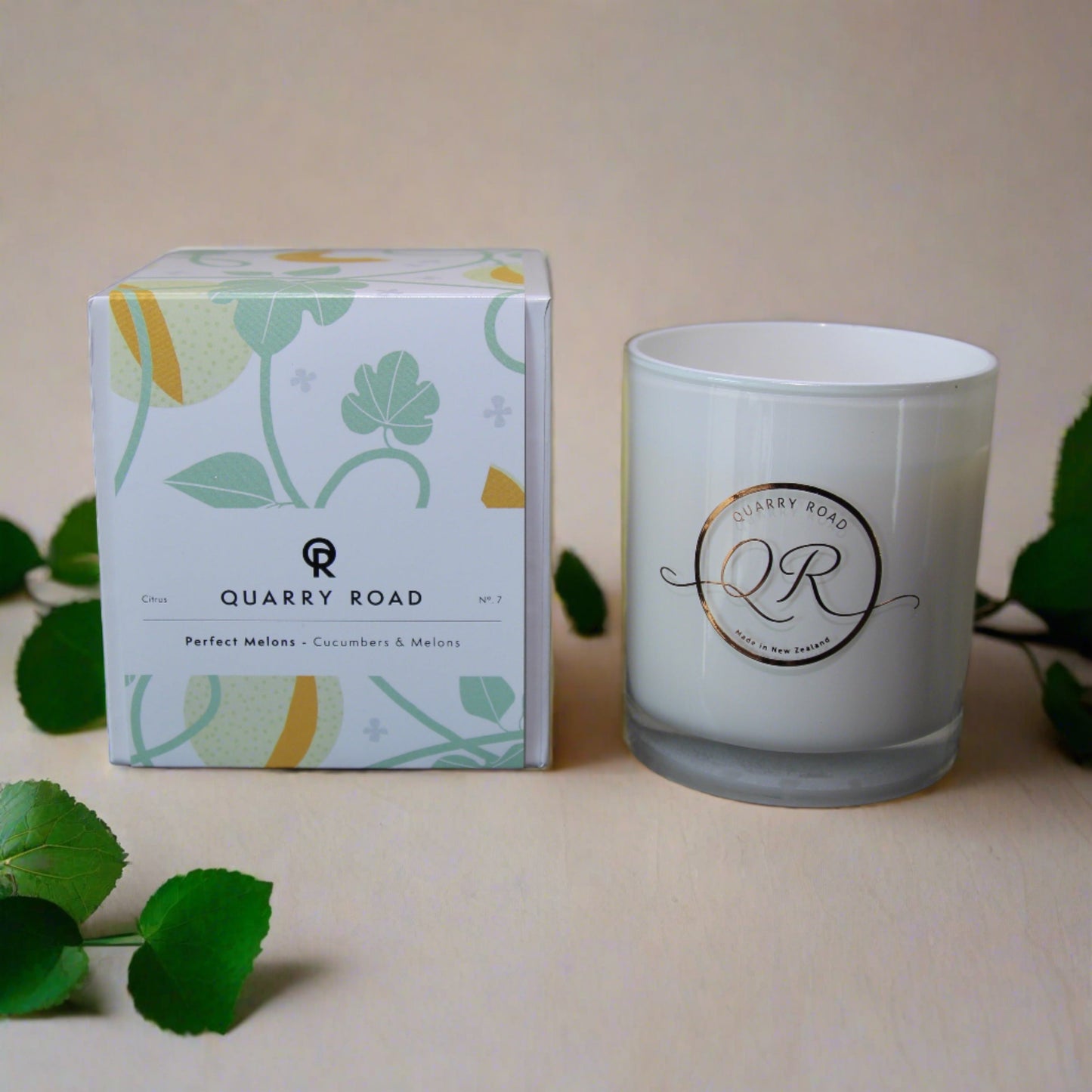 Quarry Road scented candle. PERFECT MELONS. Lovely fragrance of cucumbers and melons invigorating and refreshing. $39.99
