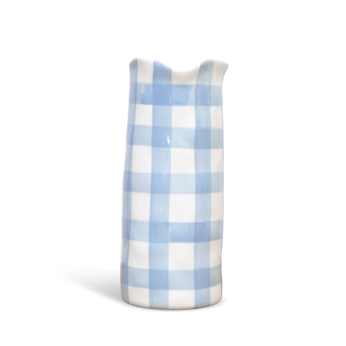 Small Vase - Cornflower Blue Gingham