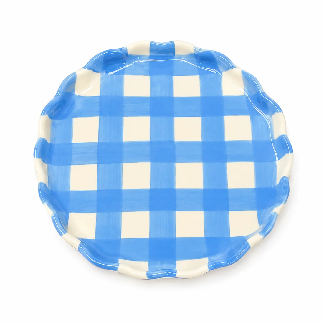 Trinket Dish - Cornflower Blue Gingham