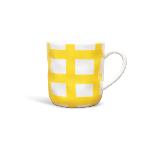 Mug - Yellow Gingham