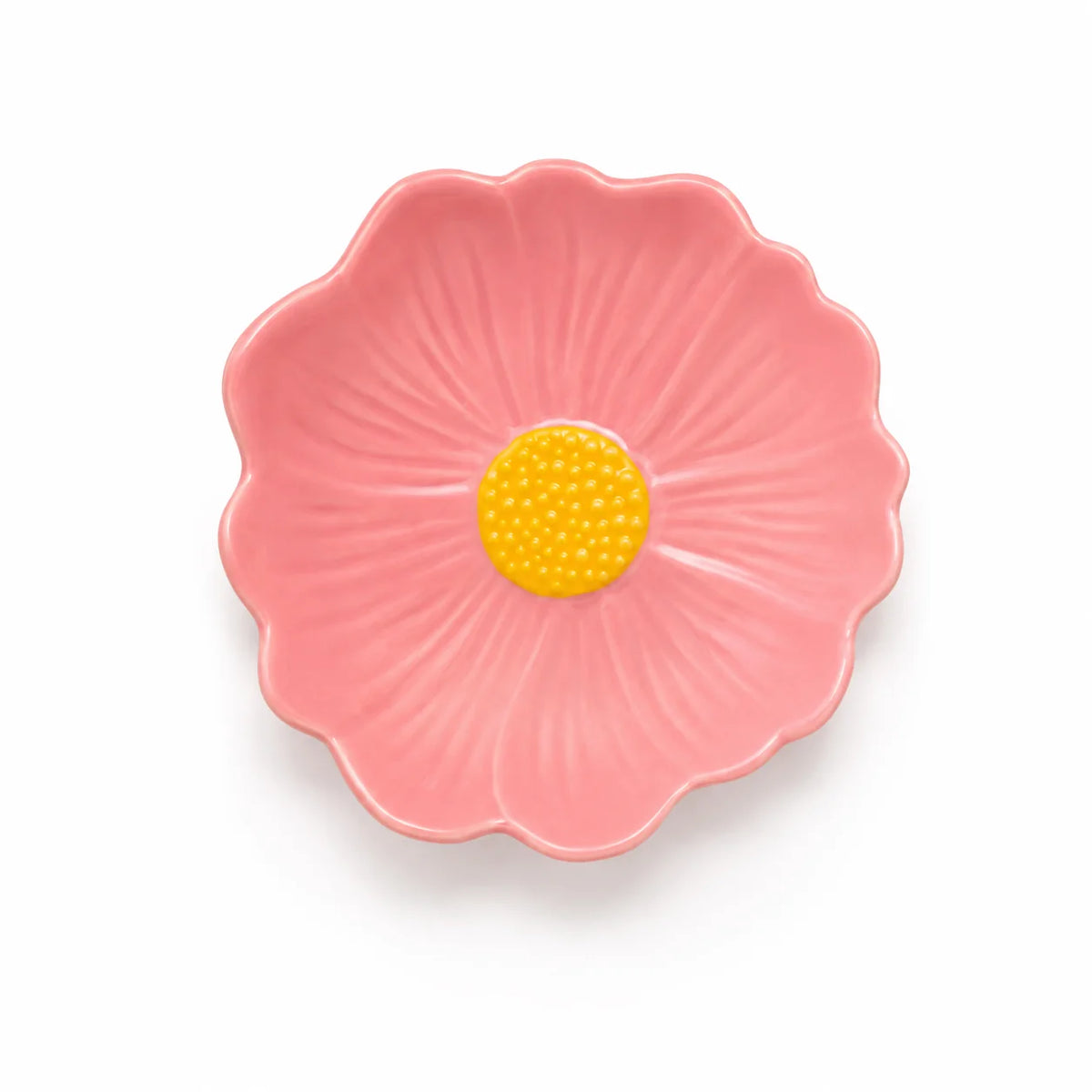 Flower Trinket Dish - Pink with Yellow Centre