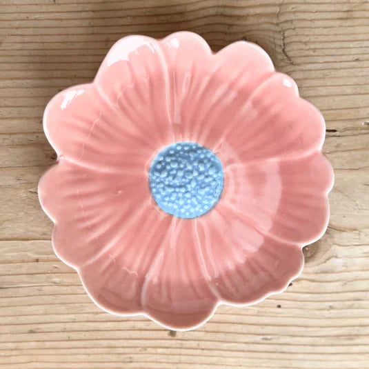 Flower Trinket Dish - Pink & Blue