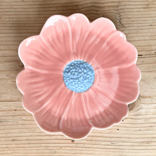 Flower Trinket Dish - Pink & Blue