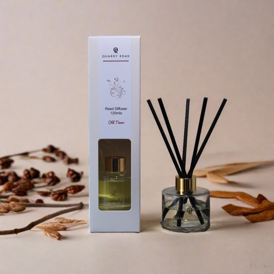 Quarry Road Reed Diffuser. OLD TIMER. Lovely scent of mandarin, orange, amber, musk and patchouli.  $34.95 