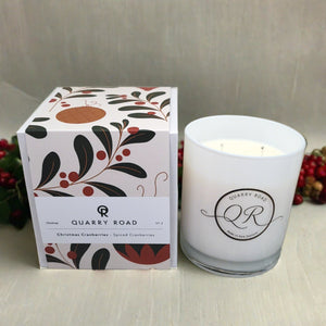 Christmas Cranberries candle made by Quarry Road Candles, New Zealand.