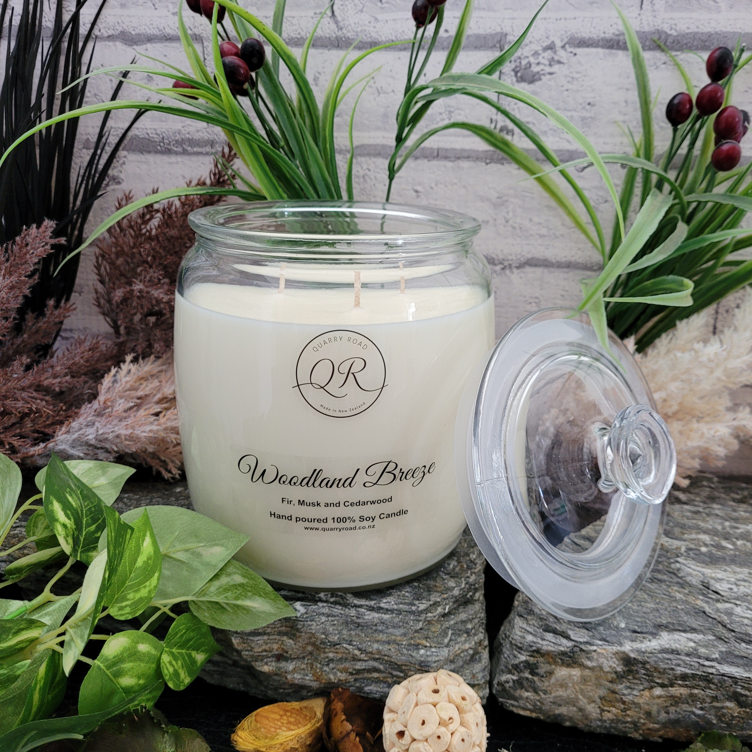 Woodland Breeze candle made by Quarry Road.